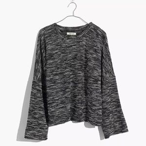Madewell Button-Shoulder Wide-Sleeve Top